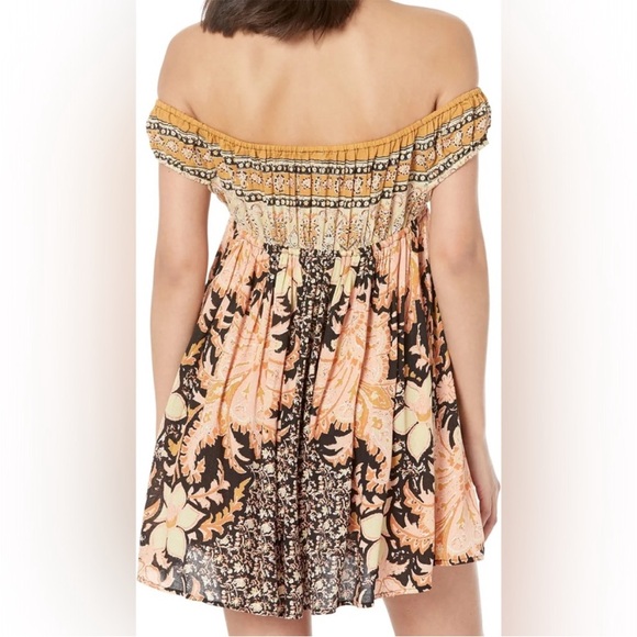 Free People Small Dress Intimately Mariposa Slip Baby Doll Dress Black Combo NWT - Picture 4 of 12